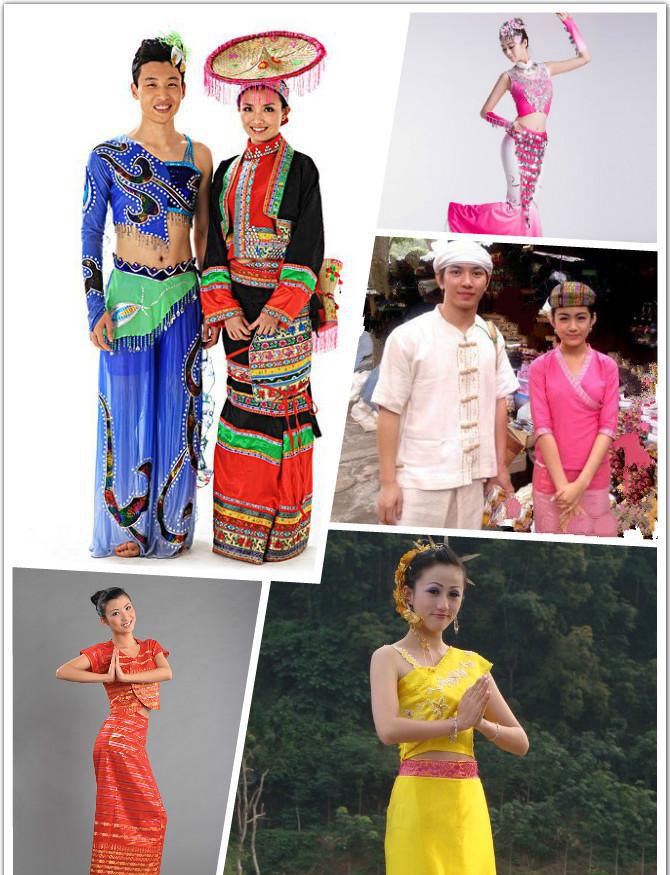 傣族服装：傣族服装拍照姿势